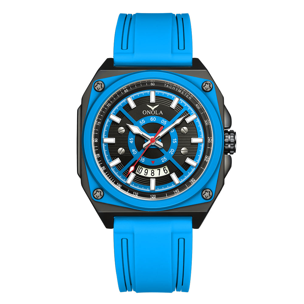 ONOLA-3856 men's sports quartz watch, luminous waterproof, multifunctional timing watch, suitable for outdoor activities, perfect gift