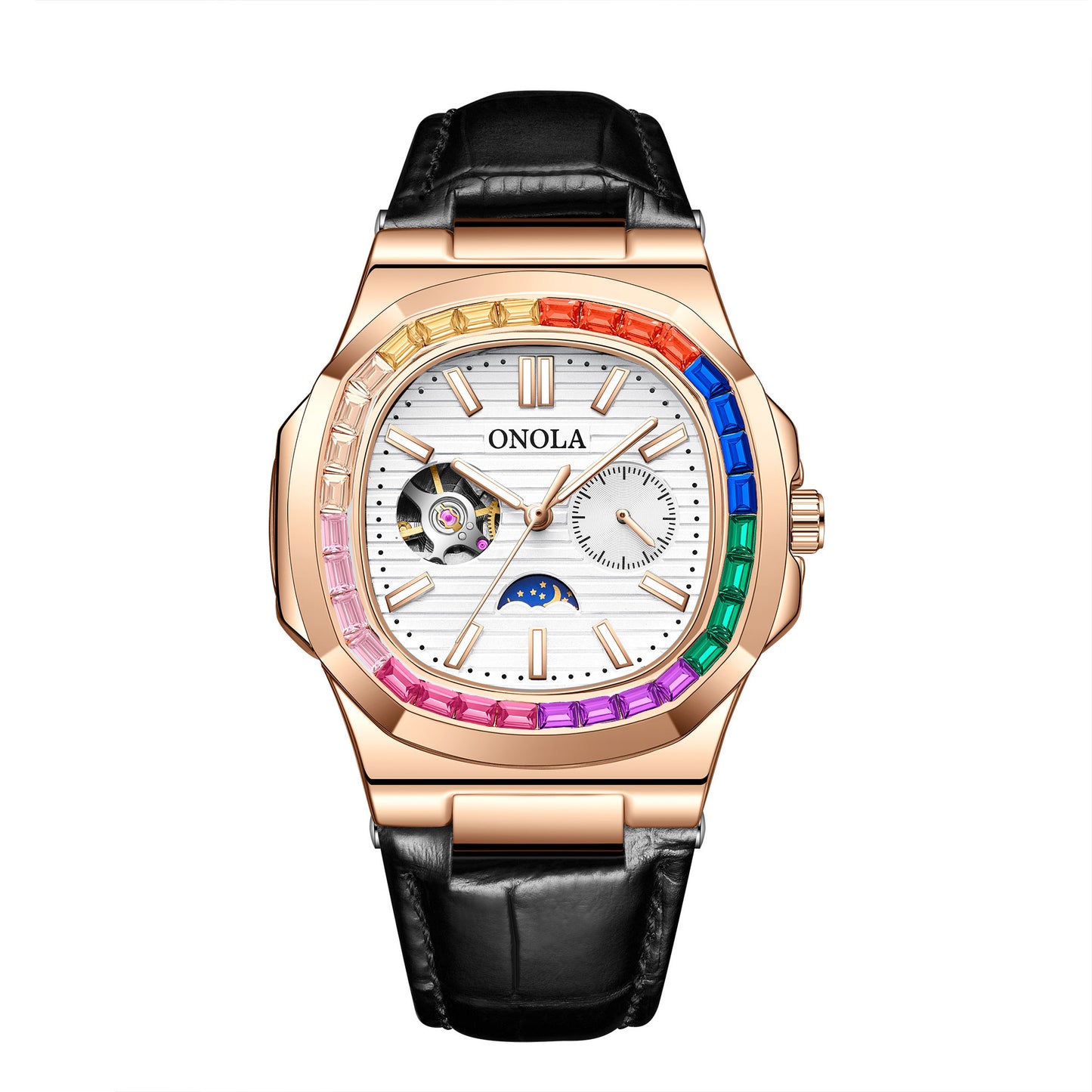 ONOLA-3855CH men's luxury mechanical watch, automatic winding, waterproof and durable, suitable for men's elegant watch