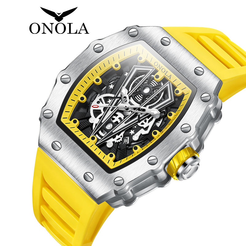 ONOLA-3826 Men's Watch - Quartz Movement, Night Light, Barrel Style