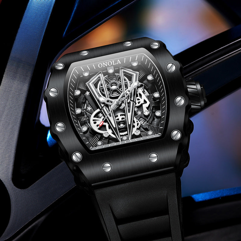 ONOLA-3826 Men's Watch - Quartz Movement, Night Light, Barrel Style