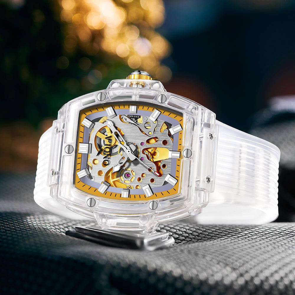 ONOLA-3832 Fashion Men's Hollow Mechanical Watch, Perfect New Year Gift