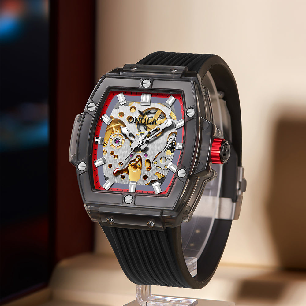 ONOLA-3832 Fashion Men's Hollow Mechanical Watch, Perfect New Year Gift