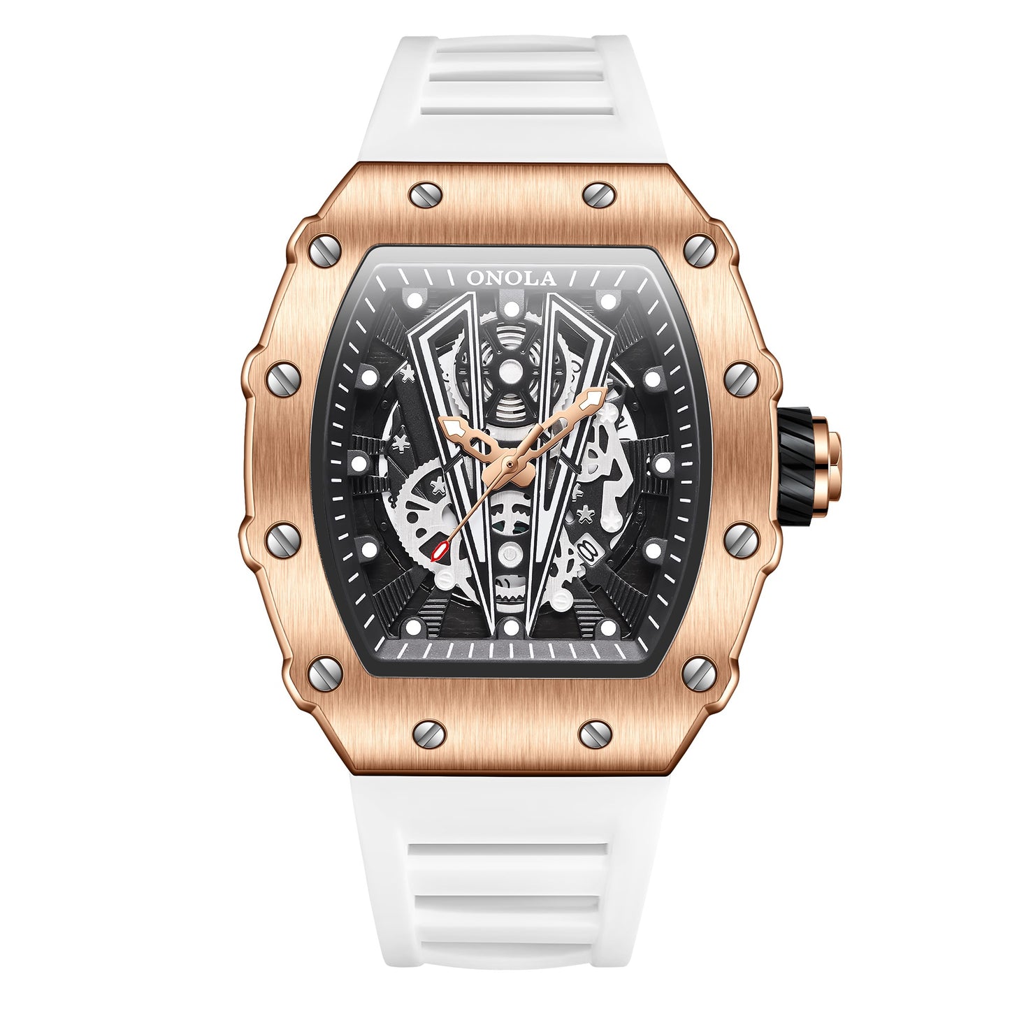 ONOLA-3826 Men's Watch - Quartz Movement, Night Light, Barrel Style