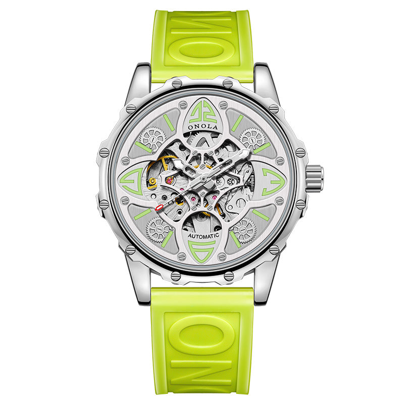 ONOLA-3833 Fashion Men's Hollow Automatic Mechanical Watch, Ideal Gift