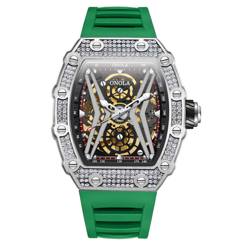 ONOLA-3828D Men's Mechanical Watch Wine Barrel Tourbillon Series, Suitable for Business wear