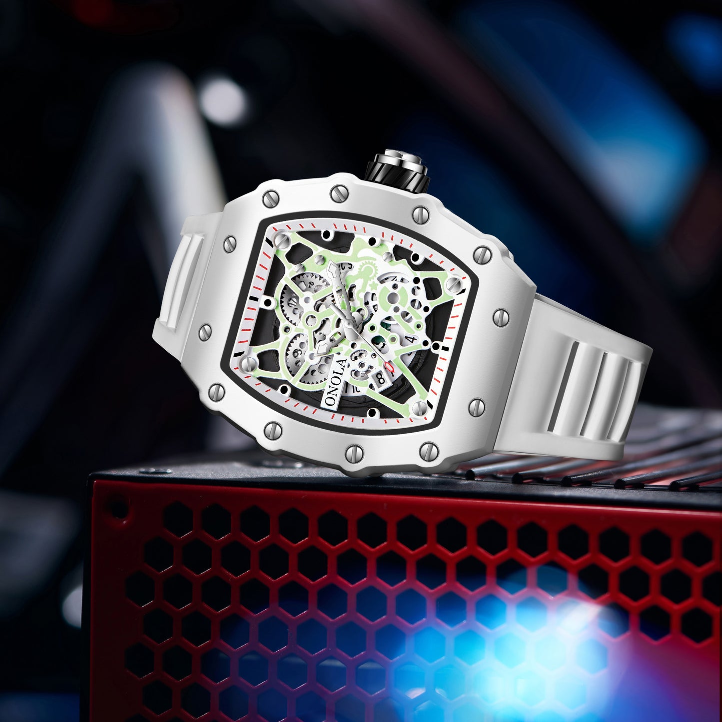 ONOLA-3827W men's wine barrel quartz watch, a Christmas and New Year gift for yourself and your family