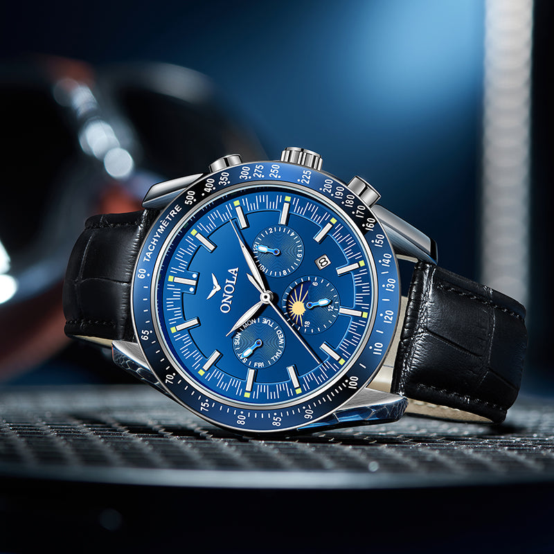 ONOLA-6835 👔Men's Fashion Business Automatic Mechanical Watch with Gift Box, Perfect Birthday Gift Choice