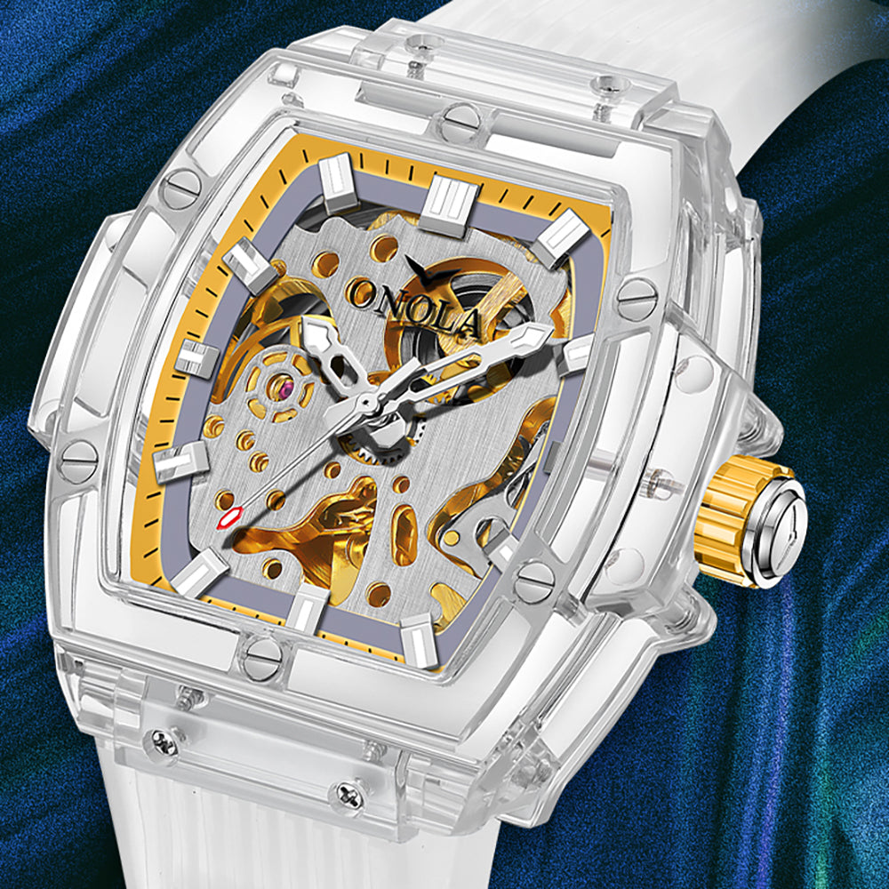 ONOLA-3832 Fashion Men's Hollow Mechanical Watch, Perfect New Year Gift