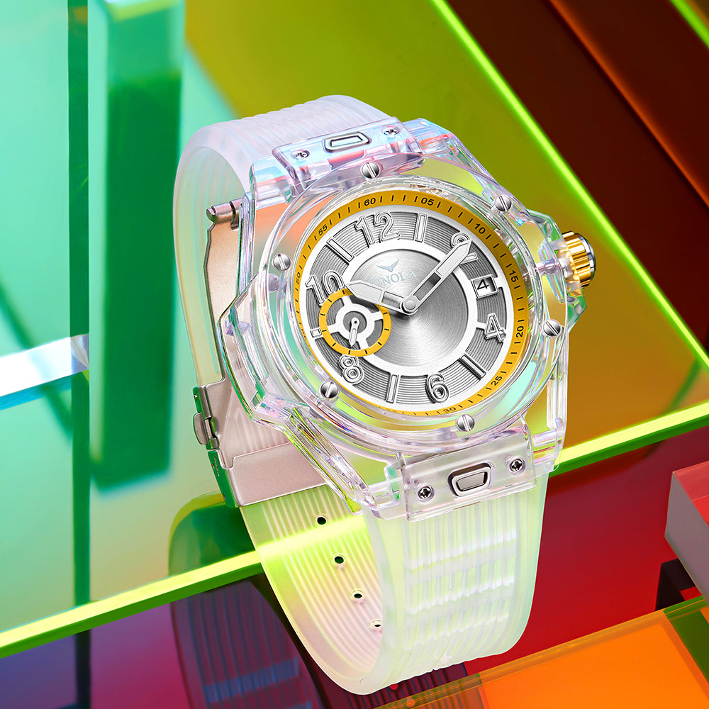 ONOLA-3837 Men's Quartz Watch - with a second dial, pointer display, sporty and casual style
