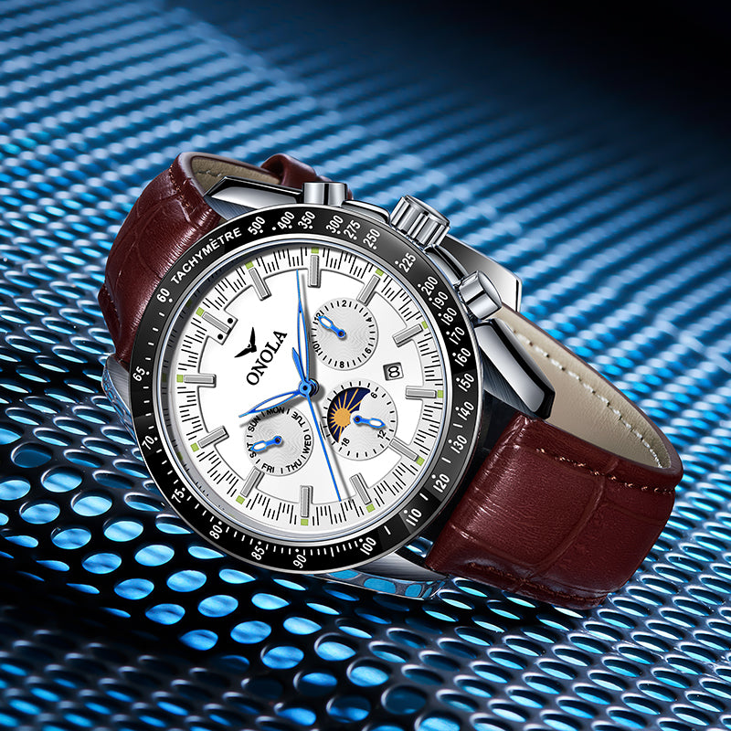 ONOLA-6835 👔Men's Fashion Business Automatic Mechanical Watch with Gift Box, Perfect Birthday Gift Choice