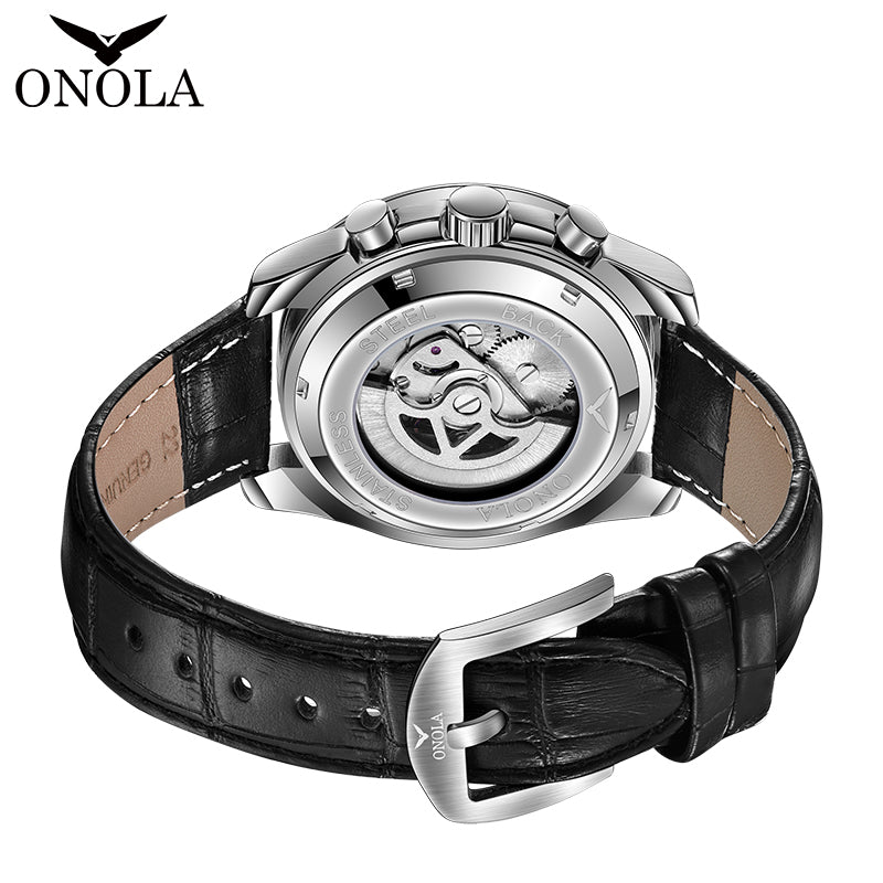 ONOLA-6835 👔Men's Fashion Business Automatic Mechanical Watch with Gift Box, Perfect Birthday Gift Choice