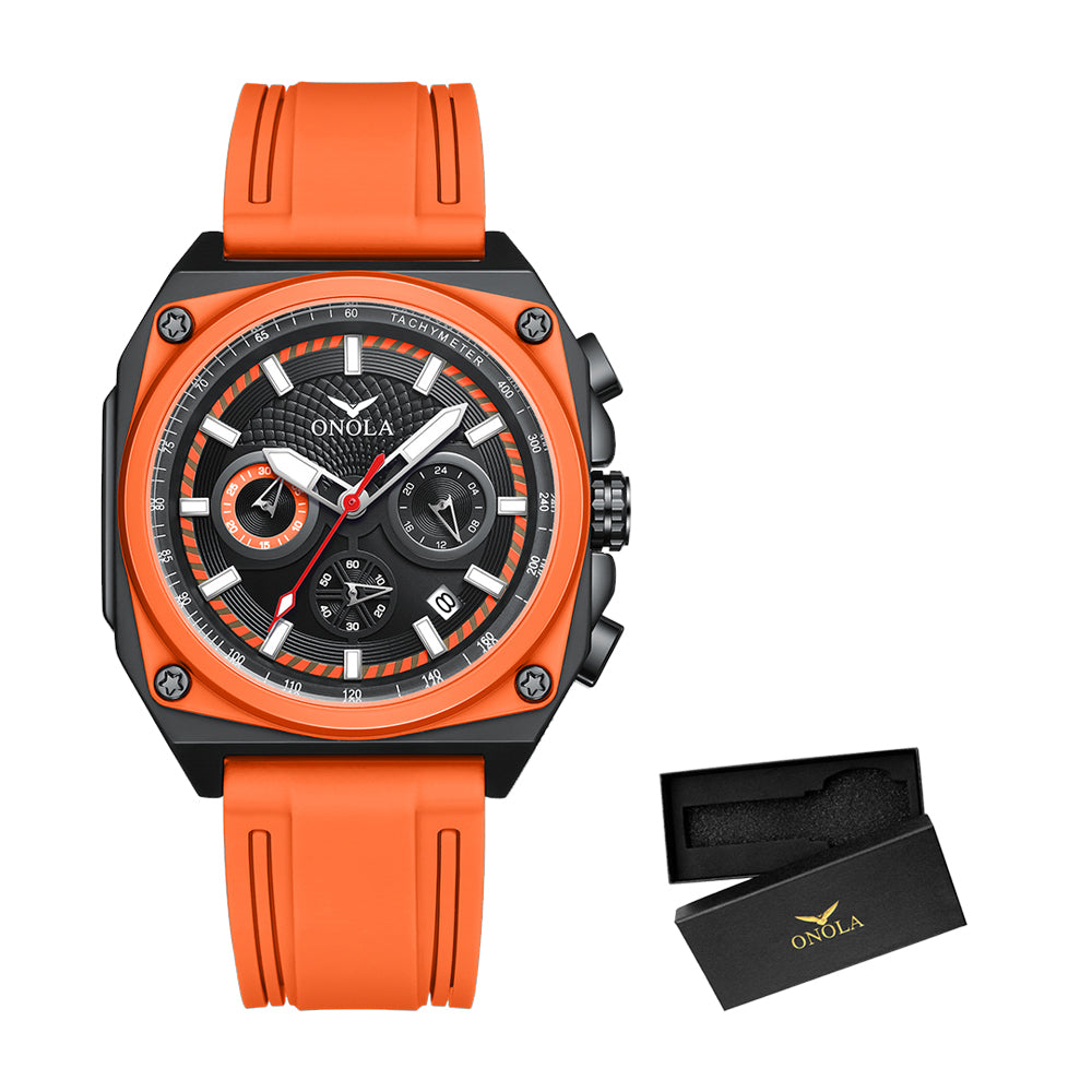 ONOLA-6847 Men's Sports Quartz Watch Luminous Waterproof, Suitable for Men's Daily Clothing Matching