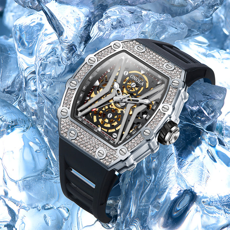 ONOLA-3828D Men's Mechanical Watch Wine Barrel Tourbillon Series, Suitable for Business wear