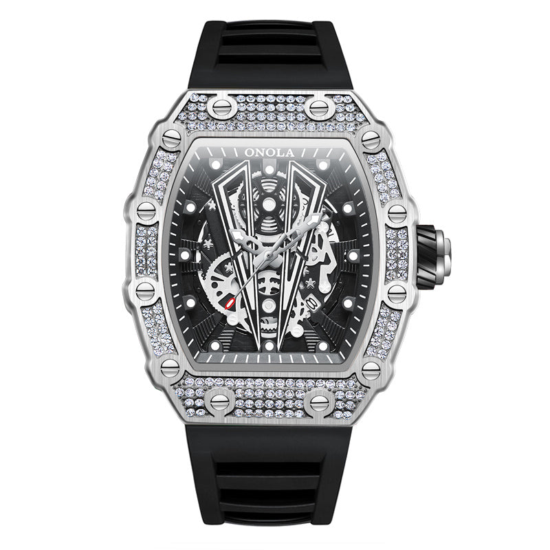 ONOLA-3826D men's wine barrel quartz watch, available in multiple colors, as a birthday gift for yourself