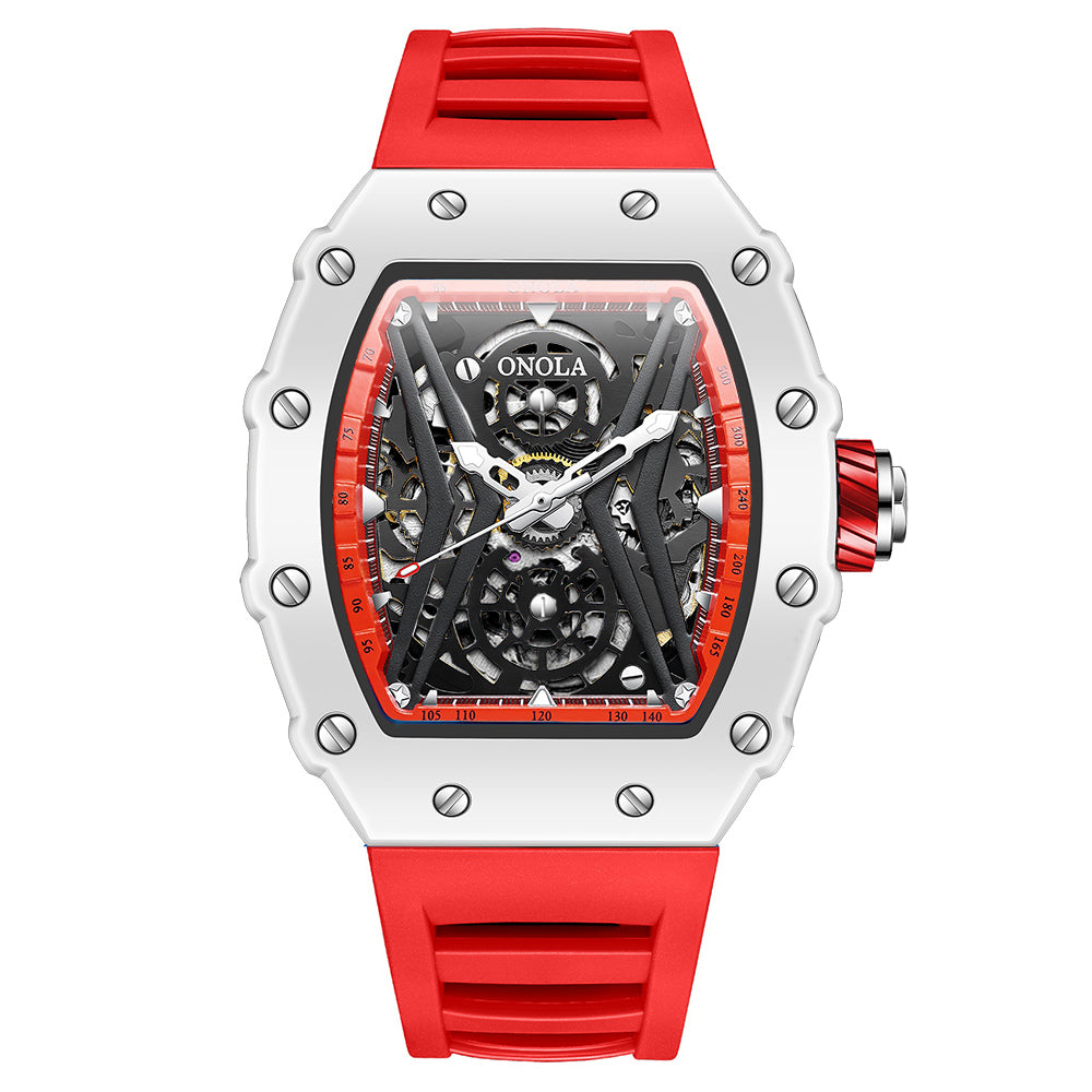 ONOLA-3828W Men's Sports Mechanical Watch 30 meter Waterproof, Perfect Gift Choice
