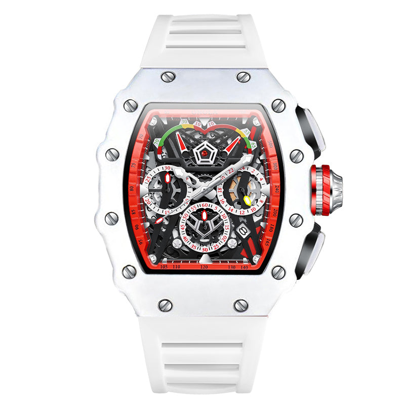ONOLA-6827 Men's Wine Barrel Quartz Watch Multi functional Timing Watch