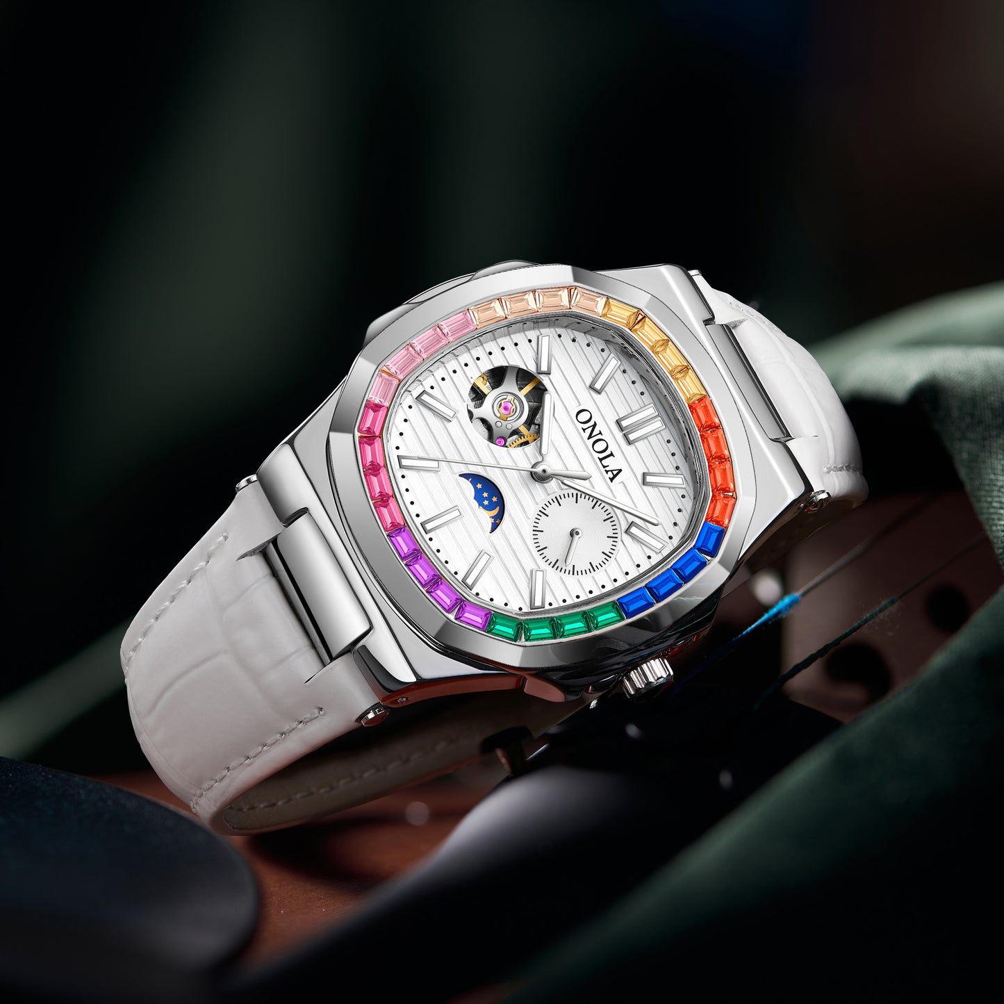 ONOLA-3855CH men's luxury mechanical watch, automatic winding, waterproof and durable, suitable for men's elegant watch