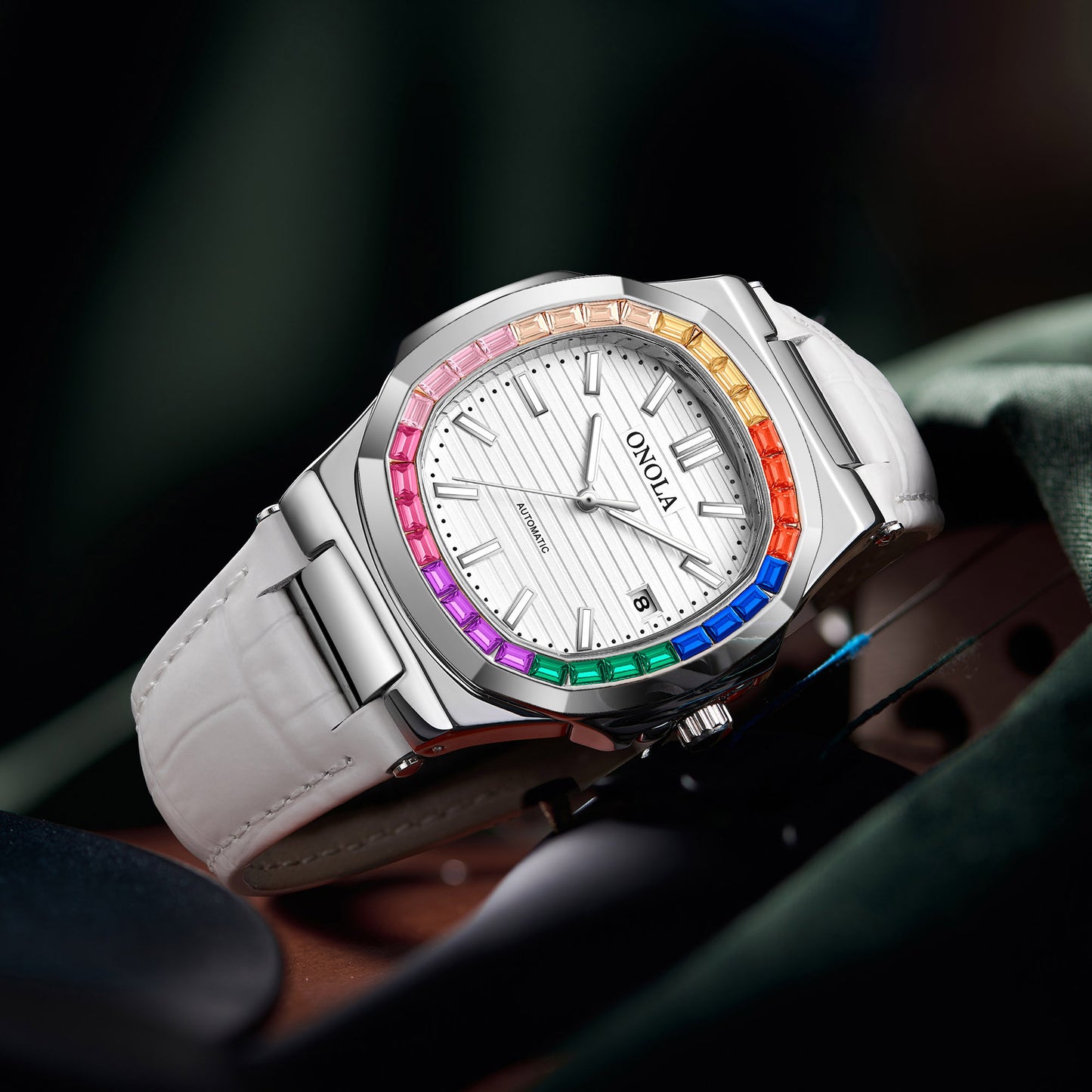 ONOLA-3853CH Elegant Business Men's Mechanical Watch, Waterproof and Durable, Suitable for Any Occasion, Perfect Gift