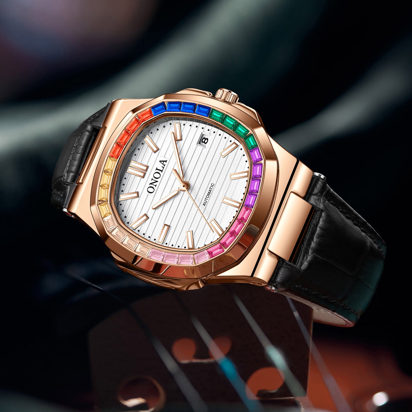 ONOLA-3853CH Elegant Business Men's Mechanical Watch, Waterproof and Durable, Suitable for Any Occasion, Perfect Gift