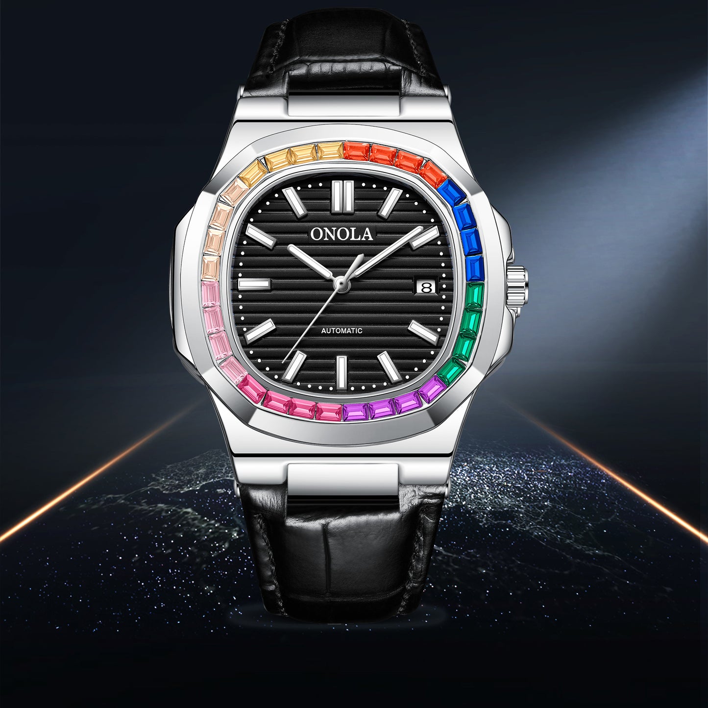 ONOLA-3853CH Elegant Business Men's Mechanical Watch, Waterproof and Durable, Suitable for Any Occasion, Perfect Gift