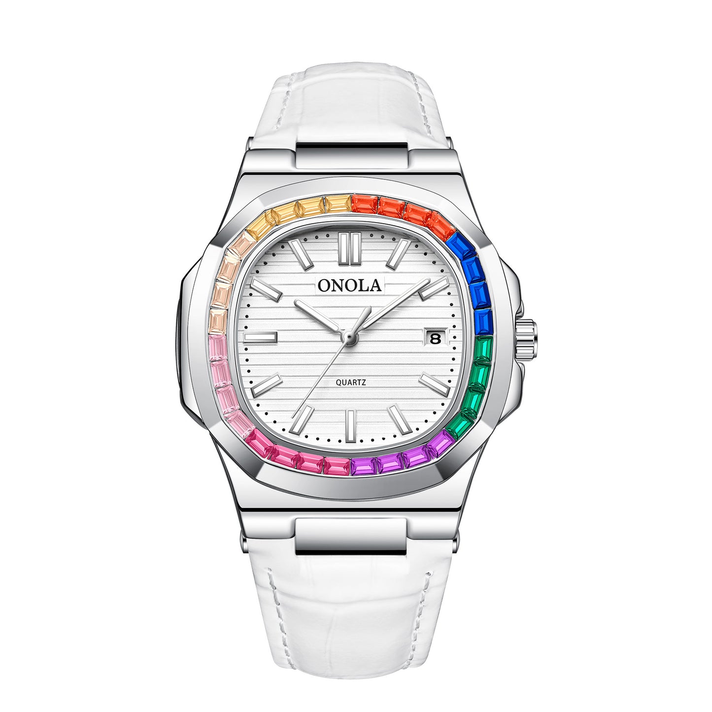 ONOLA-3852CH Fashion Business Men's Quartz Watch, with Diamond Set Frame Design, Business Luxury, Perfect Gift
