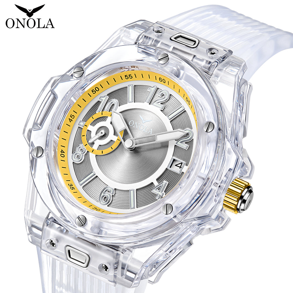 ONOLA-3837 Men's Quartz Watch - with a second dial, pointer display, sporty and casual style