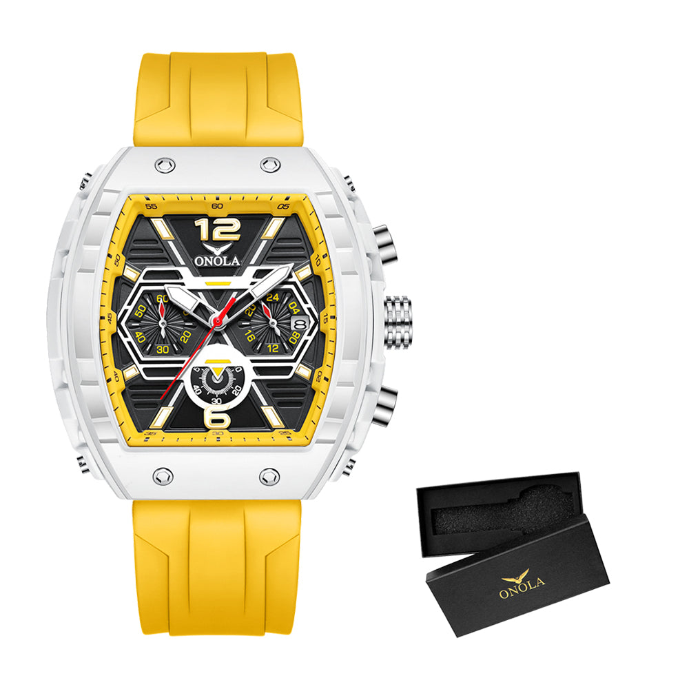 ONOLA-6852 Men's Multi functional Sports Quartz Watch, Suitable for Business Meetings and Outdoor Activities