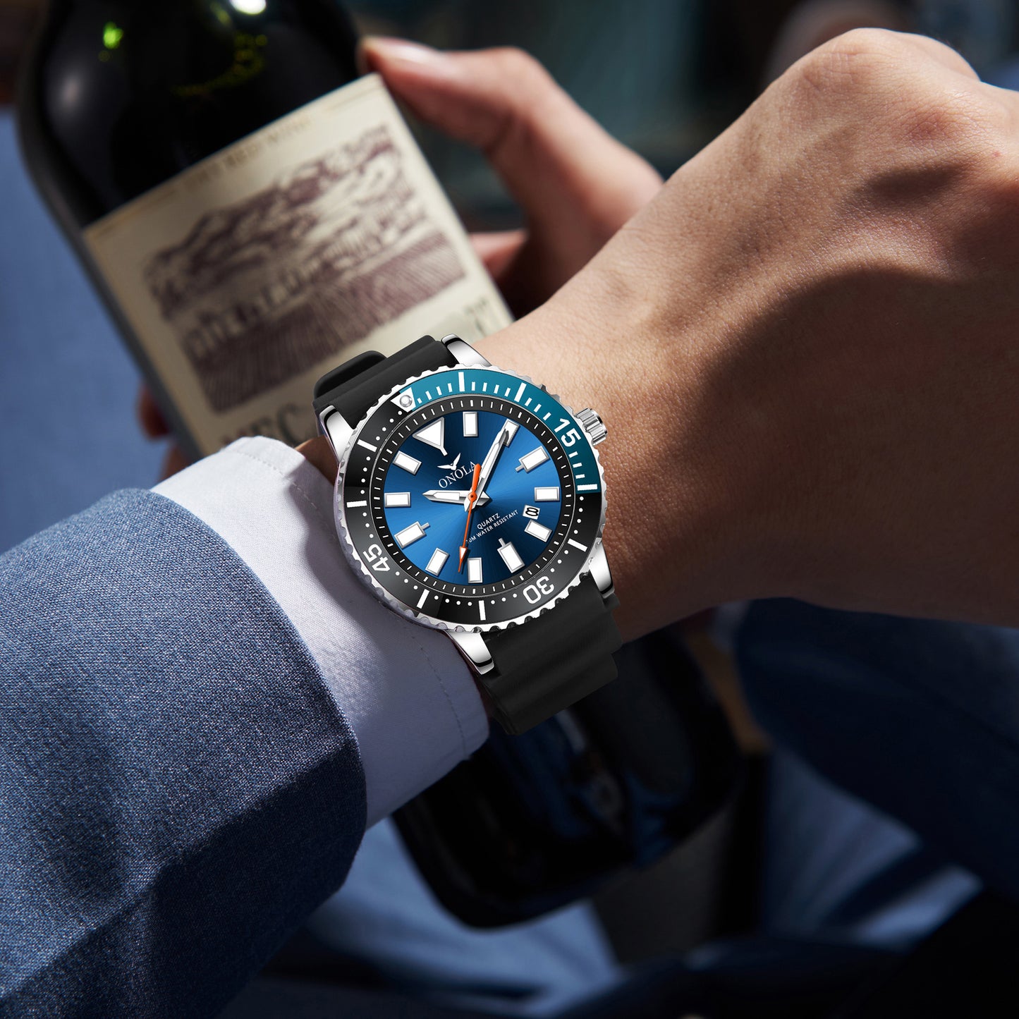 ONOLA-3850 high-quality men's quartz watch, waterproof and luminous, ideal gift for men