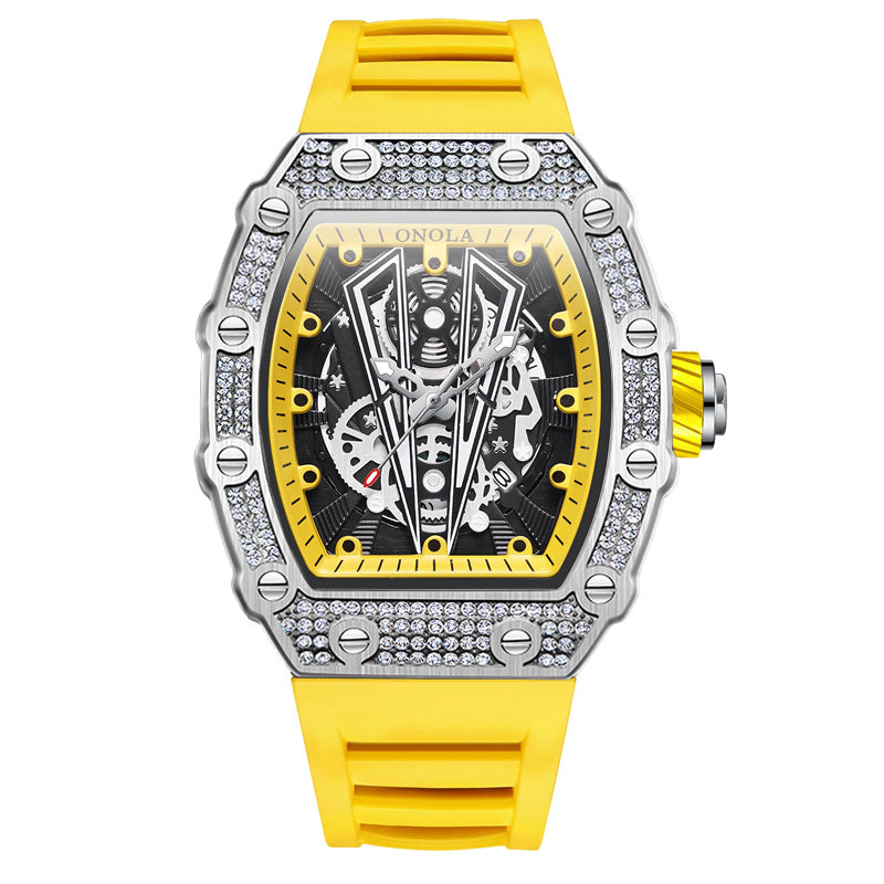 ONOLA-3826D men's wine barrel quartz watch, available in multiple colors, as a birthday gift for yourself