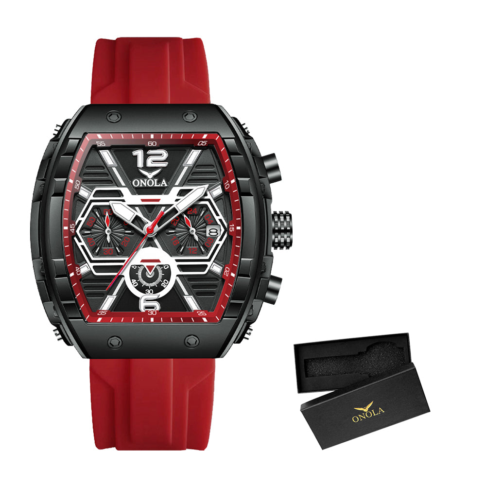 ONOLA-6852 Men's Multi functional Sports Quartz Watch, Suitable for Business Meetings and Outdoor Activities