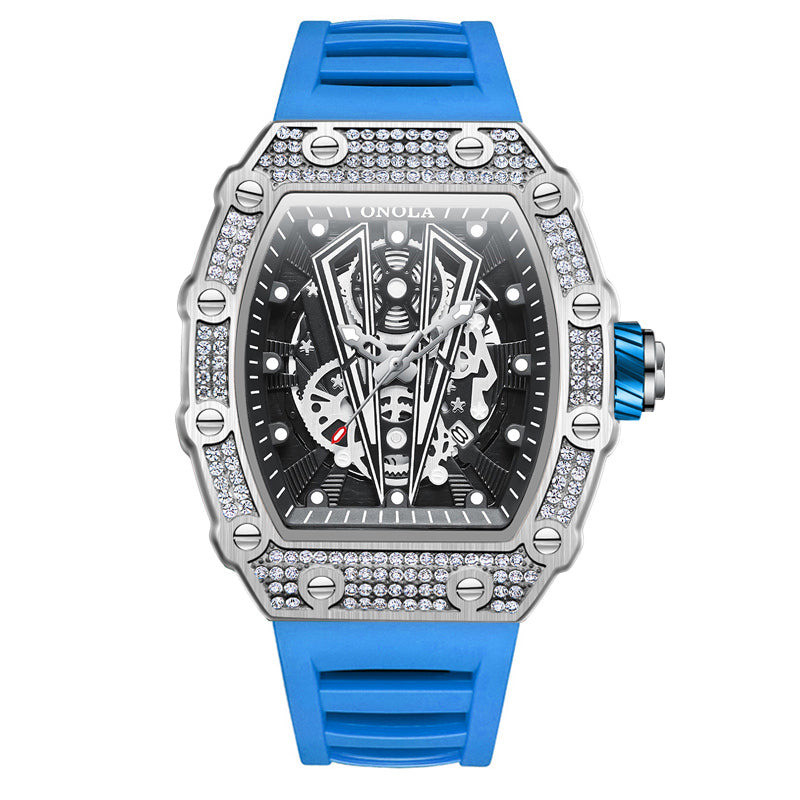 ONOLA-3826D men's wine barrel quartz watch, available in multiple colors, as a birthday gift for yourself