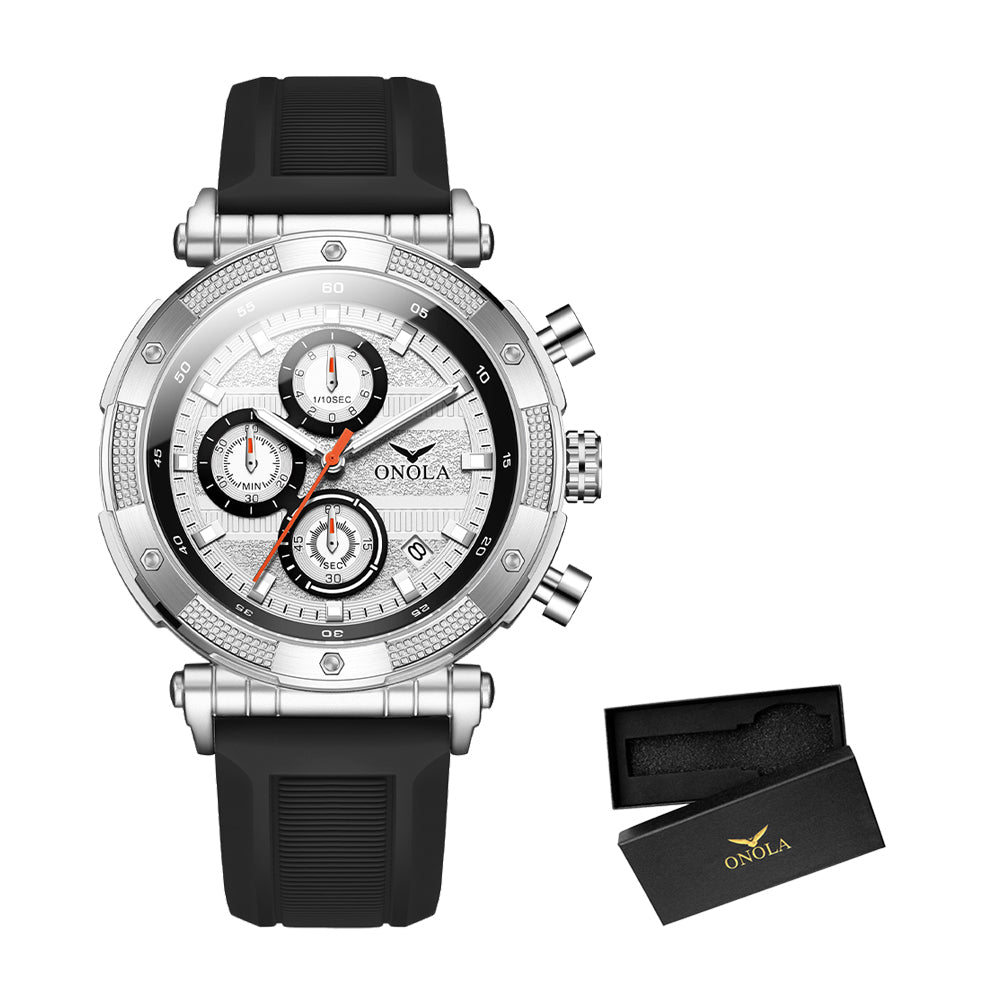 ONOLA-6859 dial (4.4cm) men's sports high-quality quartz watch - night light, perfect gift choice
