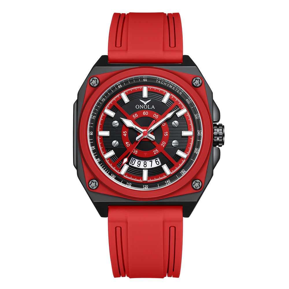 ONOLA-3856 men's sports quartz watch, luminous waterproof, multifunctional timing watch, suitable for outdoor activities, perfect gift