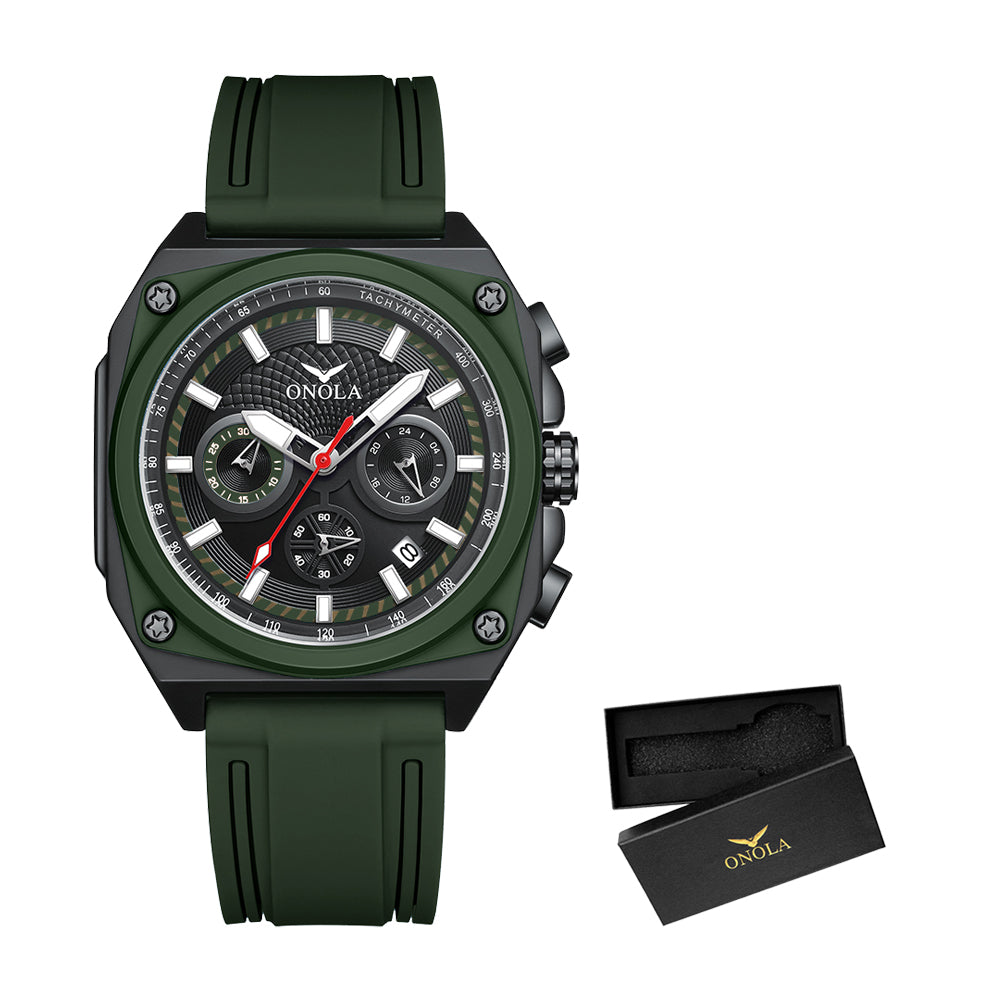 ONOLA-6847 Men's Sports Quartz Watch Luminous Waterproof, Suitable for Men's Daily Clothing Matching