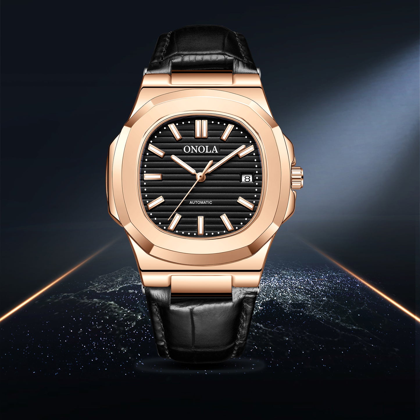 ONOLA-3853 fashionable men's business mechanical watch, automatic winding, perfect gift