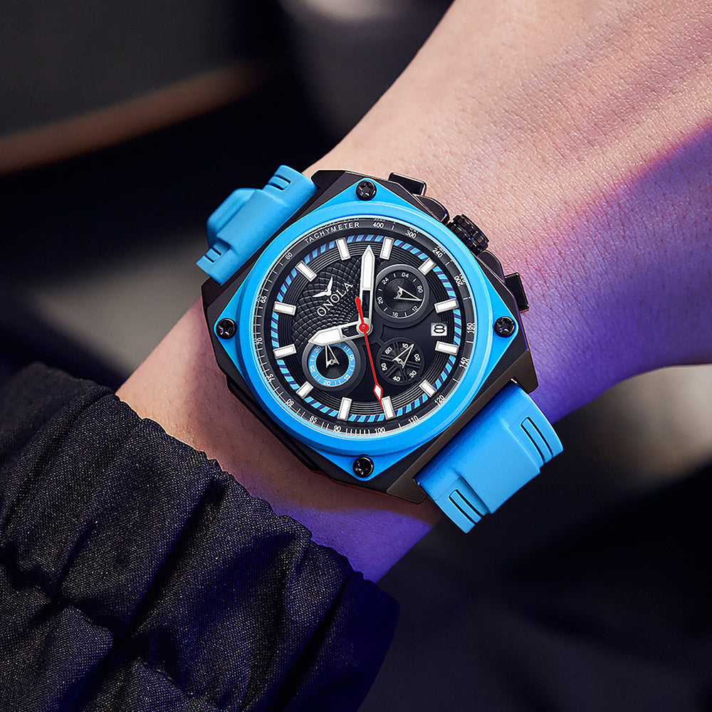ONOLA-6847 Men's Sports Quartz Watch Luminous Waterproof, Suitable for Men's Daily Clothing Matching