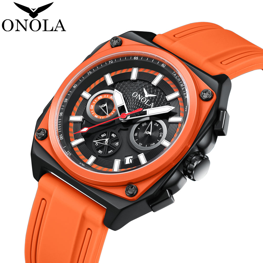 ONOLA-6847 Men's Sports Quartz Watch Luminous Waterproof, Suitable for Men's Daily Clothing Matching