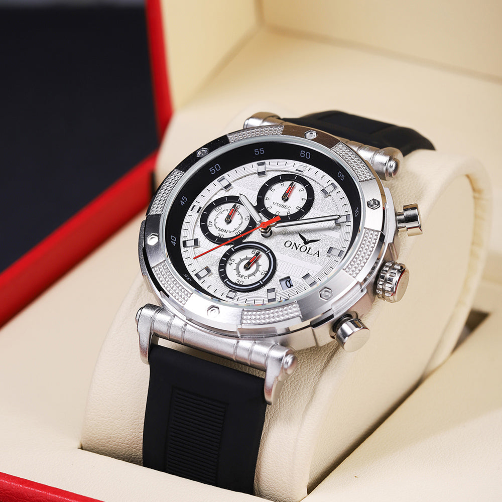 ONOLA-6859 dial (4.4cm) men's sports high-quality quartz watch - night light, perfect gift choice