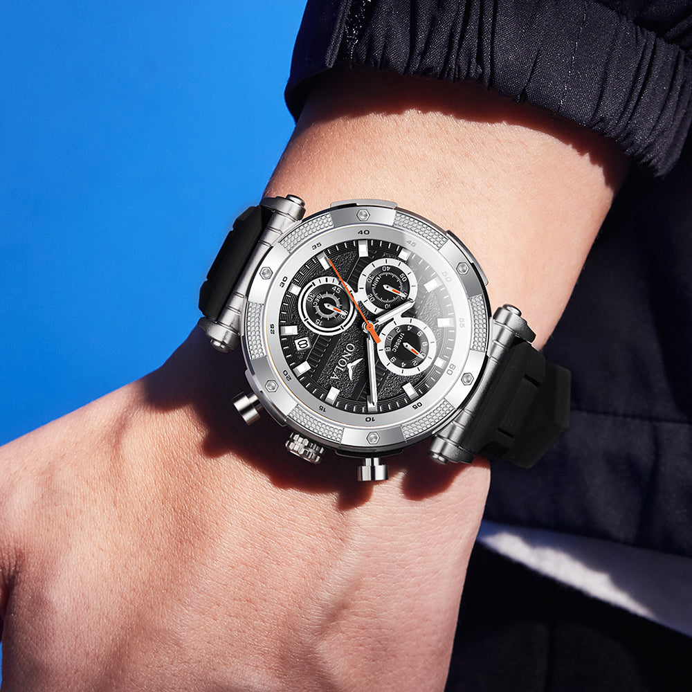 ONOLA-6859 dial (4.4cm) men's sports high-quality quartz watch - night light, perfect gift choice