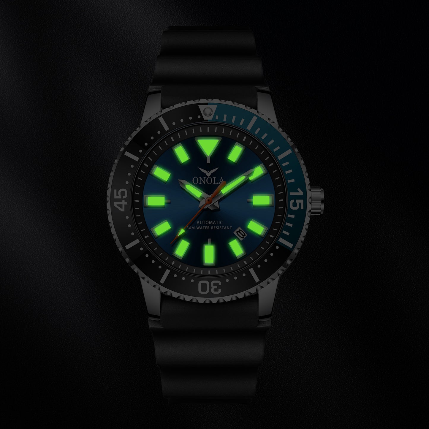 ONOLA-3851 men's high-quality mechanical watch with automatic winding and luminous band calendar