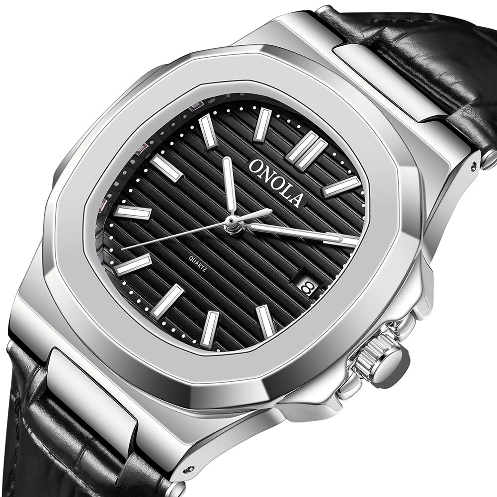 ONOLA-3852 Men's Business Quartz Watch with Calendar, Luminous, Suitable for Mission Occasions