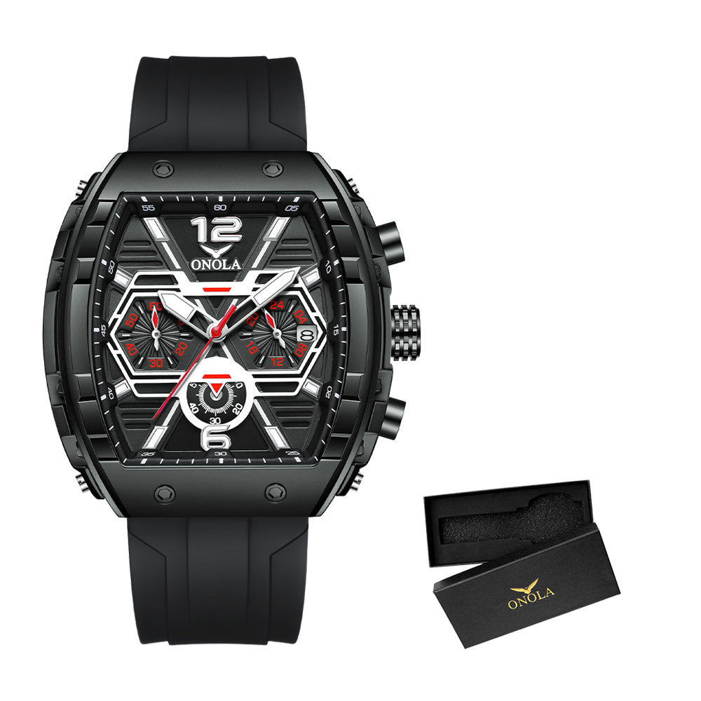 ONOLA-6852 Men's Multi functional Sports Quartz Watch, Suitable for Business Meetings and Outdoor Activities