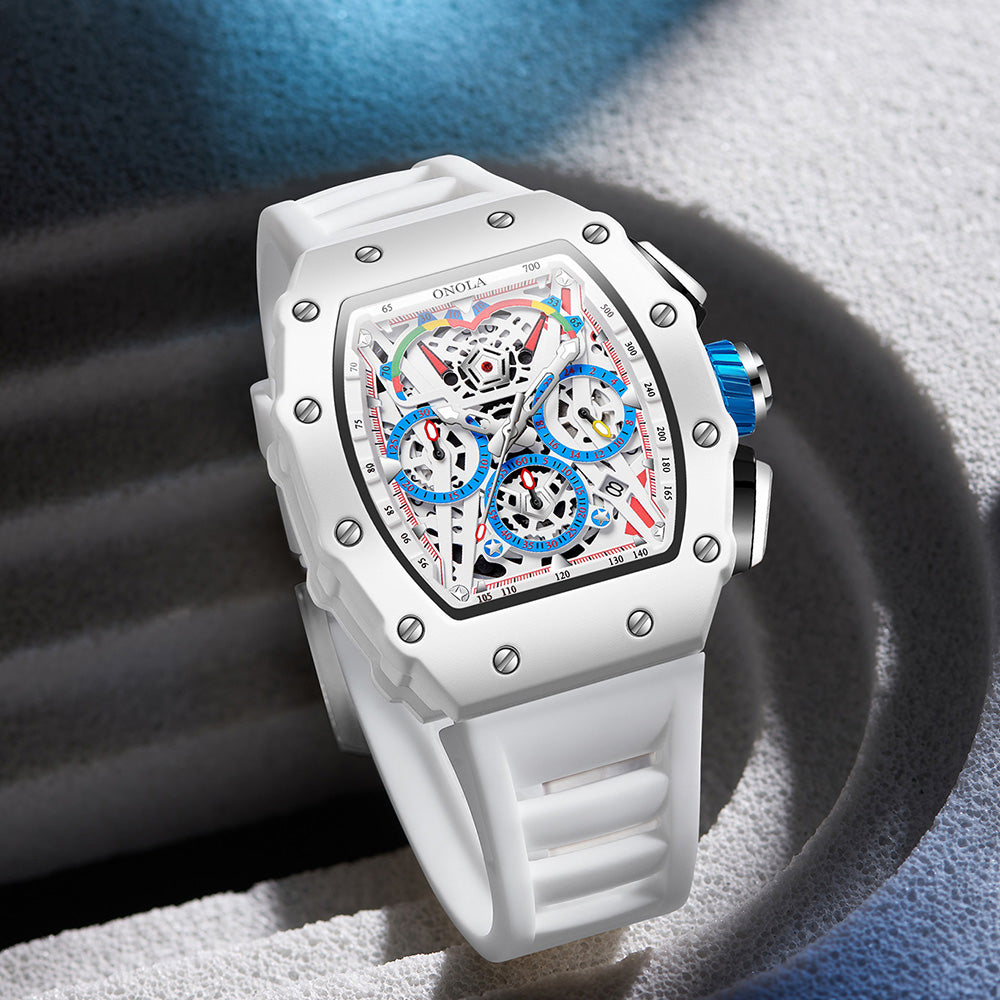 ONOLA-6827W Men's Wine Bucket Multi functional Fashion Quartz Watch - Ideal Gift