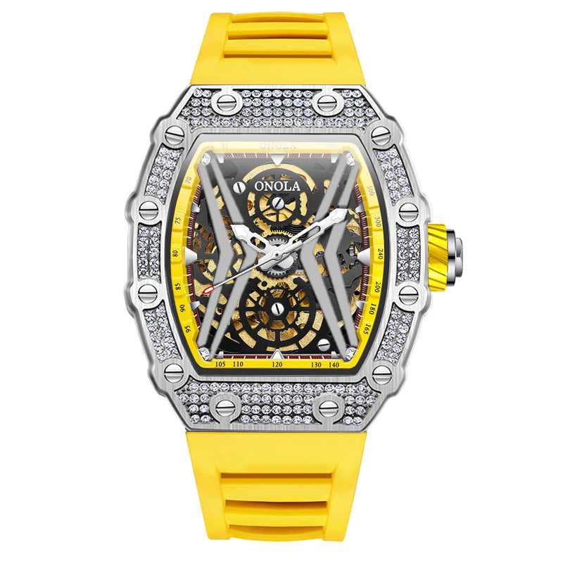 ONOLA-3828D Men's Mechanical Watch Wine Barrel Tourbillon Series, Suitable for Business wear