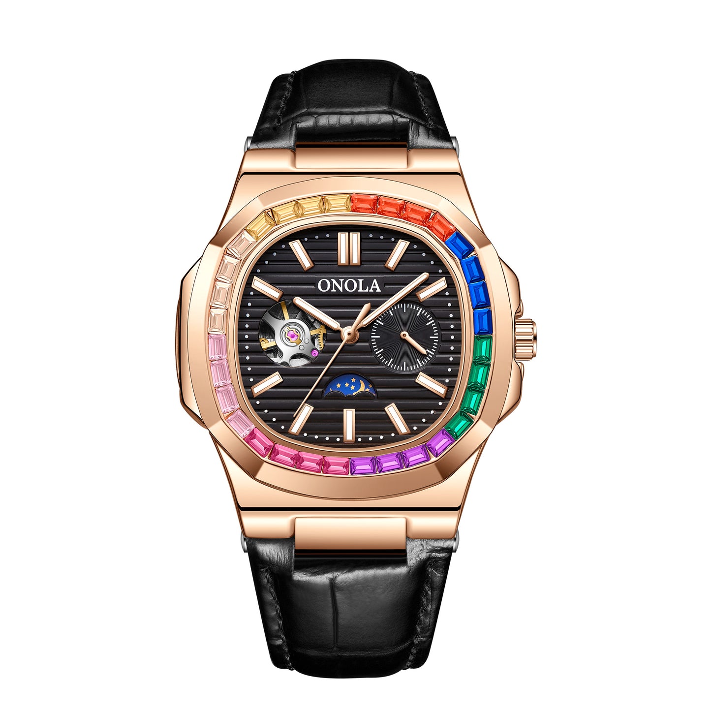 ONOLA-3855CH men's luxury mechanical watch, automatic winding, waterproof and durable, suitable for men's elegant watch