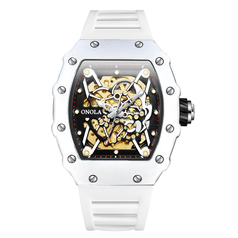 ONOLA-3829 Men's Barrel Automatic Mechanical Watch, Perfect for Business Use