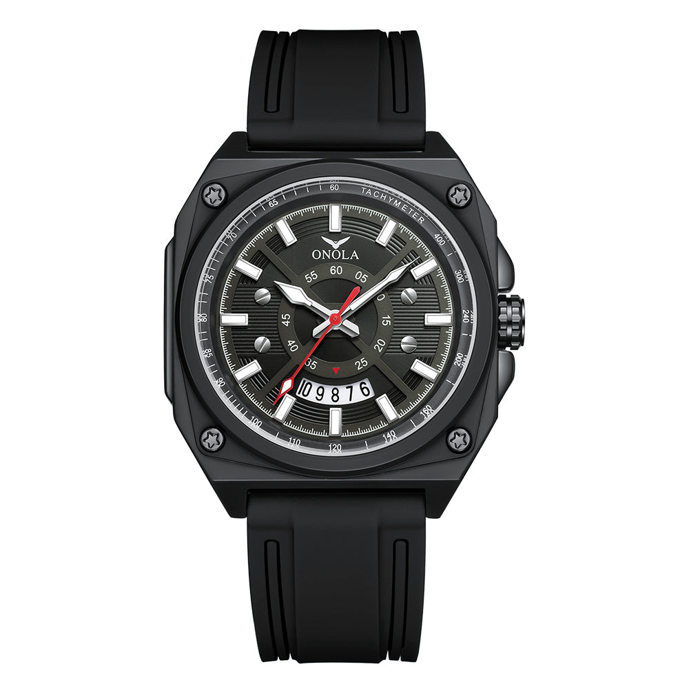 ONOLA-3856 men's sports quartz watch, luminous waterproof, multifunctional timing watch, suitable for outdoor activities, perfect gift