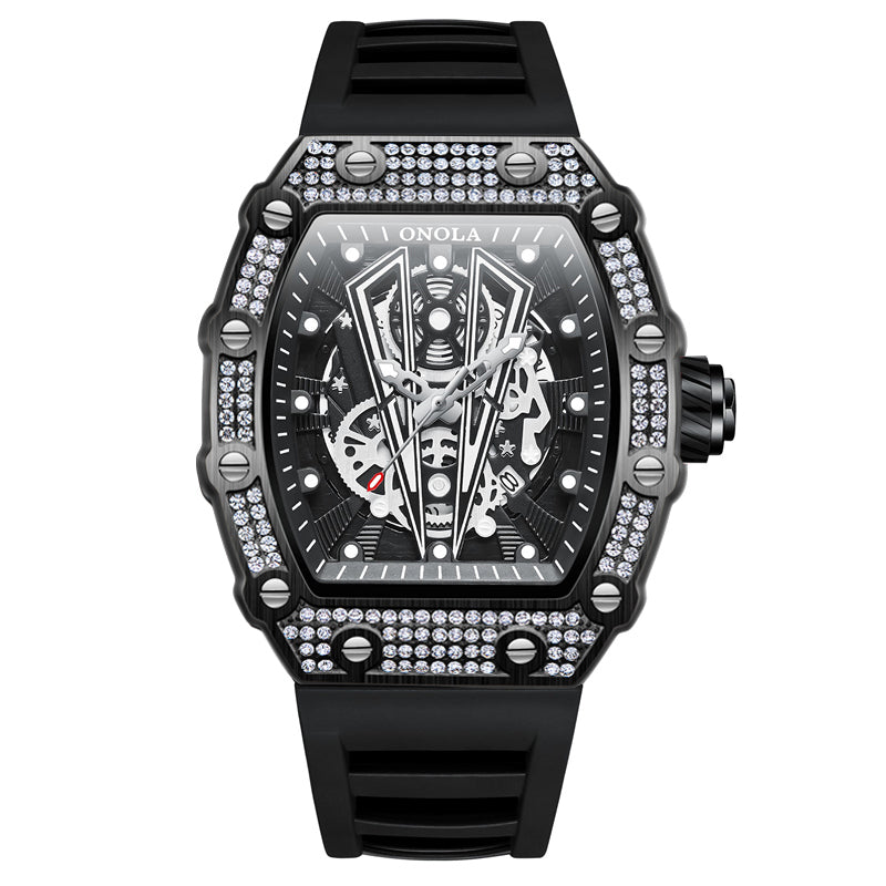 ONOLA-3826D men's wine barrel quartz watch, available in multiple colors, as a birthday gift for yourself