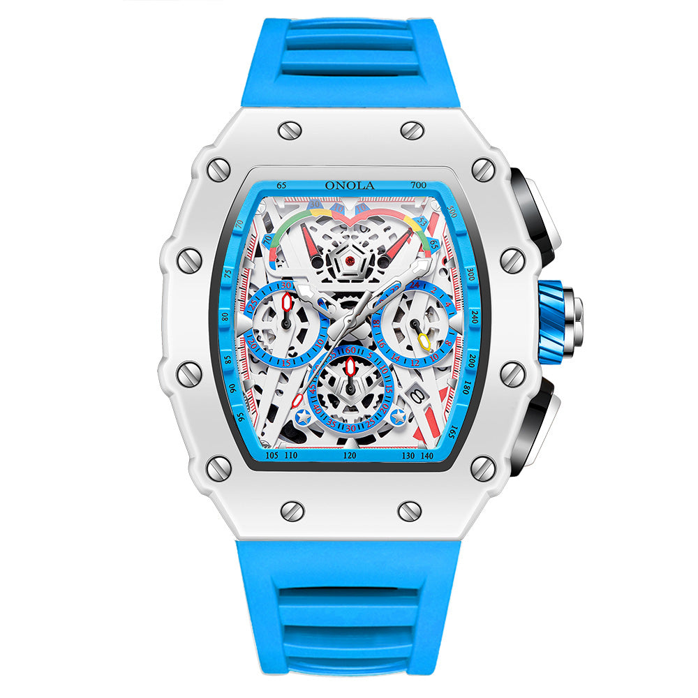 ONOLA-6827W Men's Wine Bucket Multi functional Fashion Quartz Watch - Ideal Gift