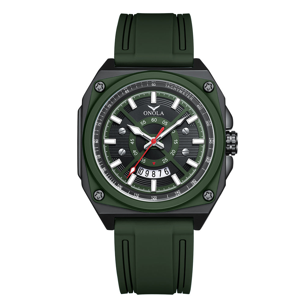 ONOLA-3856 men's sports quartz watch, luminous waterproof, multifunctional timing watch, suitable for outdoor activities, perfect gift